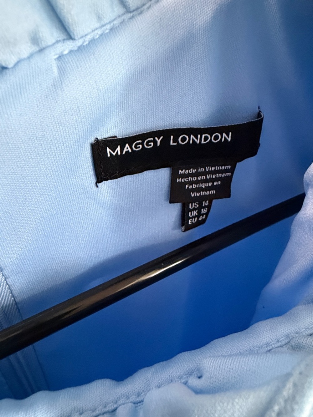 Maggy London Powder Blue Sleeveless Sheath Dress - Picture 2 of 4